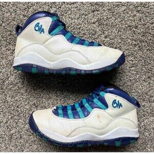 Nike Air Jordan 10 Retro Charlotte Hornets Size 5.5 Youth (Size 7 Women's)